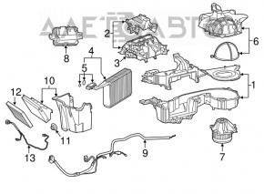 Корпус печки голый Chrysler 300 11-13