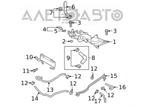 Tubulatura sistemului de racire a unui Subaru Outback 20-