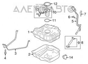 Топливный бак Ford C-max MK2 13-18 Energi