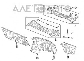 Grila stergatoarelor din plastic pentru Acura MDX 07-13