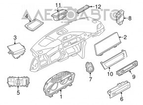 Tabloul de bord BMW 3 F30 12-18 pentru proiecție