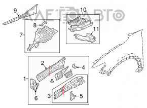 Sfert dreapta fata Mazda CX-9 16 - alb, pe caroserie