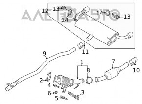 Катализатор задний Ford Escape MK4 20-22 1.5T