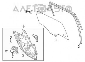 Geam electric cu motor spate stânga Ford Escape MK4 20-22