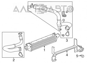 Tubul de intercooler stânga pentru Buick Encore 13-19.