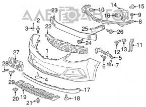 Protecția de bara frontală pentru Chevrolet Volt 16- nouă originală OEM