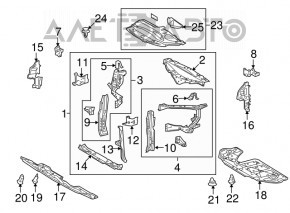 Husa televizor Lexus RX350 RX450h 10-15 nou OEM original