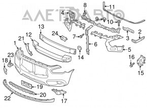 Bara de protecție frontală superioară pentru montare Infiniti JX35 QX60 13- nou OEM original