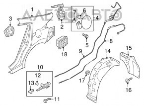 Lampa spate stânga a stopului Hyundai Elantra AD 17-20, nou, original