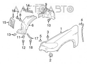 Aripa fata dreapta, partea din fata a BMW X5 E70 11-13 restilizat.