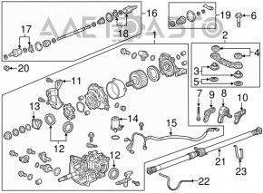 Axul spate dreapta al semiaxului Honda CRV 12-16