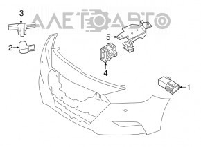 Кронтшейн радар круиза Nissan Maxima A36 16-18 дорест