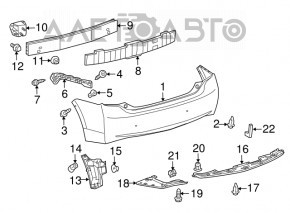 Amplificatorul de bara spate pentru Toyota Prius 30 10-15 SUA, nou, neoriginal.