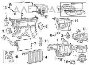 Радиатор отопителя печки Dodge Challenger 11-21 тип 2, прижат