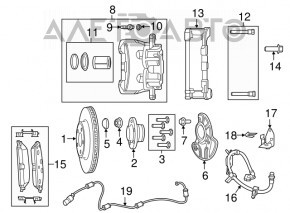 Suportul frontal stânga Dodge Challenger 09- 1 piston