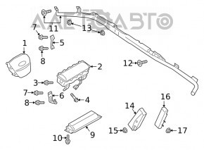 Airbagul pentru scaunul din față dreapta Ford Escape MK4 20-