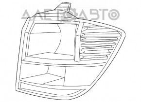 Lampa exterioară de aripă dreaptă pentru Dodge Journey 11- cu bec nou TYC din Taiwan.