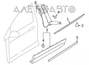 Capac usa inferioara fata stanga Ford Edge 15- structura noua neoriginala