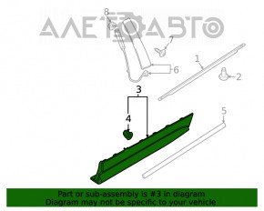 Capac usa inferioara fata stanga Ford Edge 15- structura noua neoriginala