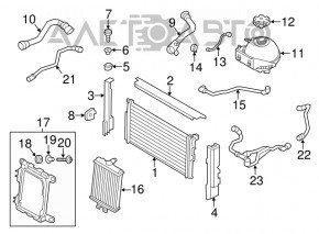 Rezervor de expansiune pentru răcirea BMW F30 17-18 B46, mare, cu capac