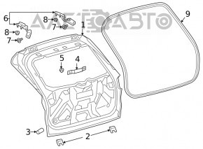 Garnitura de cauciuc pentru ușa portbagajului Ford Escape MK4 20-