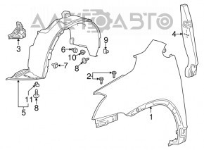 Bara de protecție față stânga Buick Encore 13-16, nou, neoriginal