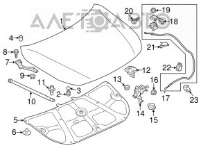 Capota dreapta a Subaru Legacy 15-19, noua, originala OEM.