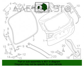 Mecanismul de închidere a portbagajului Ford C-max MK2 13-18