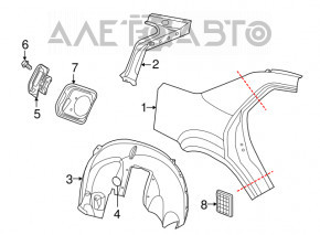 Aripa spate dreapta Chrysler 300 11-14 pre-restilizare