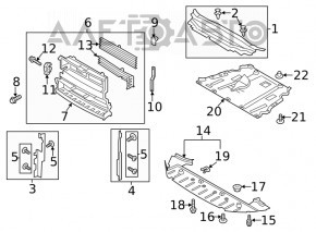 Jaluzele deflectorului radiatorului pentru Ford Fusion mk5 13-16 lipsesc.