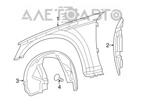 Aripa fata dreapta Chrysler 300 11-14 pre-restilizare