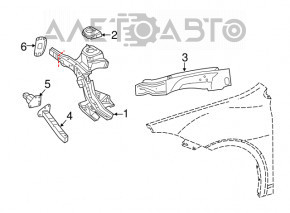 Amplificatorul de bara fata stanga Dodge Dart 13-16