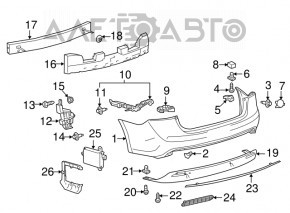 Absorbantul de bara spate Toyota Avalon 13-18 nou original