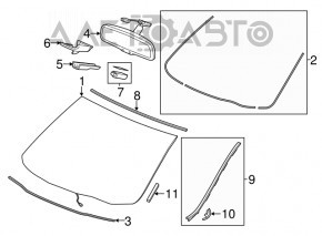 Oglindă interioară cu auto-întunecare pentru Acura MDX 14-15