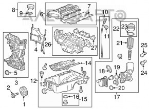 Capac supapă Chevrolet Trax 15-22 1.4T nou OEM original