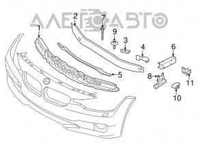 Bara de protecție din față pentru BMW 3 F30 12-18, nou, original OEM