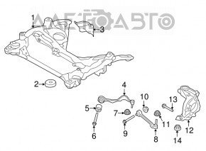 Maneta inferioară față stânga spate BMW 3 F30 12-18 RWD nou OEM original