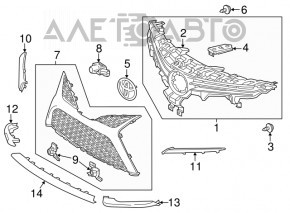 Buza bara fata centrala Toyota Camry v70 18-20 SE\XSE noua, neoriginala