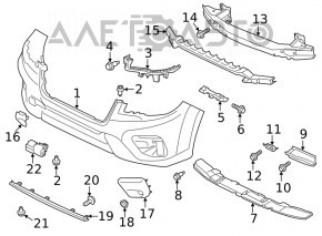 Rama far dreapta pentru Subaru Forester 19- SK LED negru nou aftermarket