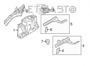 Grila amplificatorului de bara fata stanga Nissan Versa Note 13-19