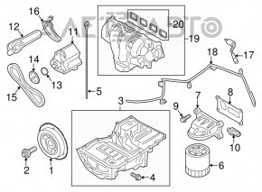 Масляный насос ДВС Ford Focus mk3 11-18 2.0