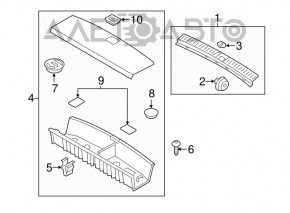 Capac portbagaj Kia Sorento 16-20 negru