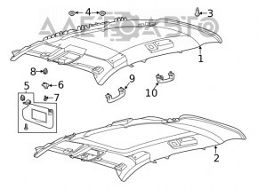 Capota stângă Ford Escape MK4 20- bej, fără cârlig, fără iluminare.