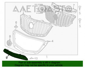 Grila inferioară a bara de protecție față pentru Buick Encore 13-16