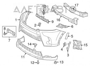 Garnitură aripă față stânga Toyota Highlander 17-19 nou OEM original