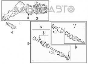 Traversa reductorului spate Subaru Forester 19- SK