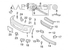 Bara de fixare a barei frontale centrală Toyota Sequoia 08-16