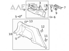 Capac spate stânga pentru Ford Escape MK4 20- negru, zgârieturi