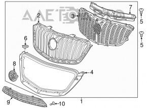 Suport grilaj radiator Buick Encore 13-16