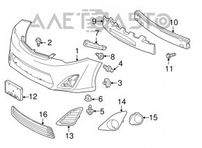 Усилитель переднего бампера Toyota Camry v50 12-14 usa